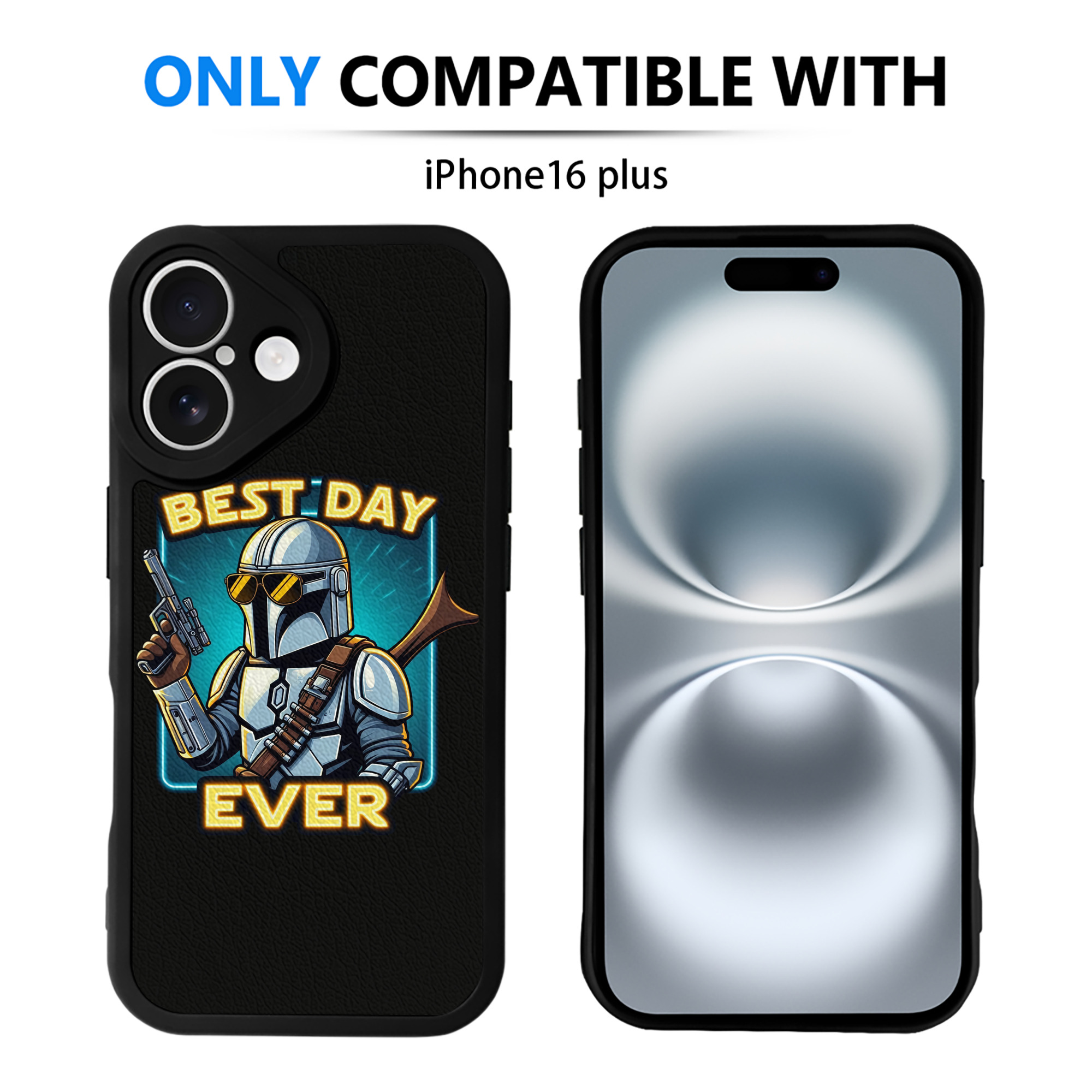 （画像用） スター・ウォーズ Star Wars 【iPhone 16シリーズ対応】シリコンスマホケース（レザー調） 材質：シリコン